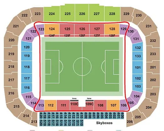 纽约红牛队门票 - Sports Illustrated Stadium座位图