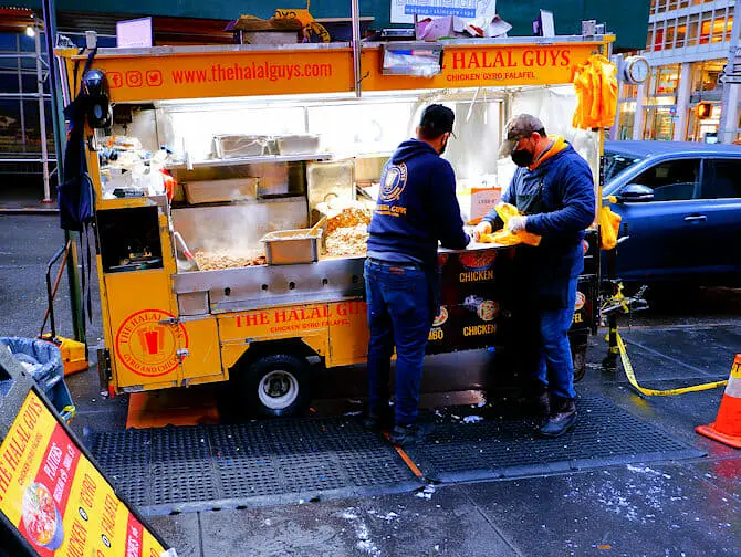 纽约街头美食 - Halal Guys Food Cart