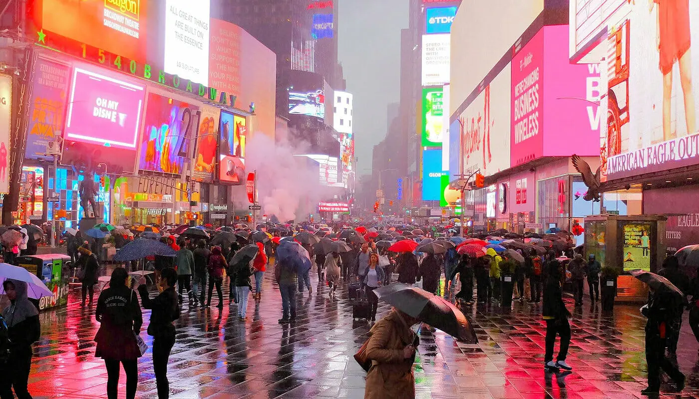 纽约的雨 - 时代广场