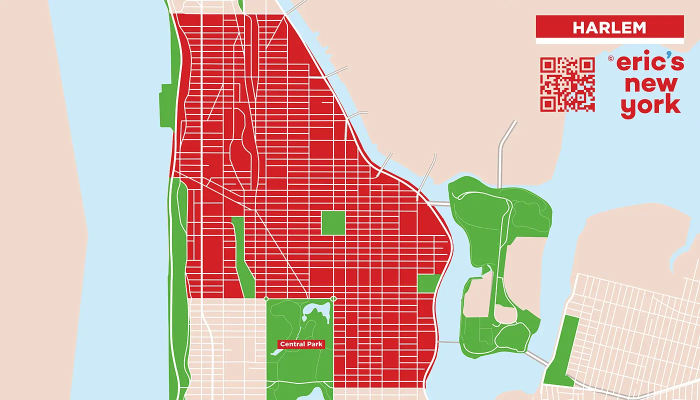 纽约哈莱姆区 - 免费地图