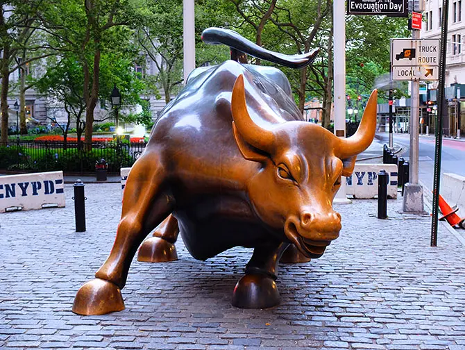 纽约的 Charging Bull 雕像
