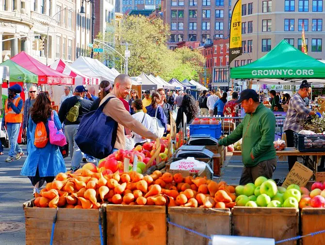 纽约的 Union Square - Union Square Greenmarket